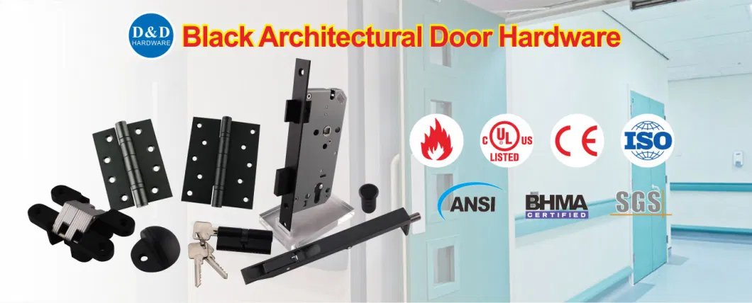 UL CE Matt Black Fire Door Hardware Safe Lock Accessories